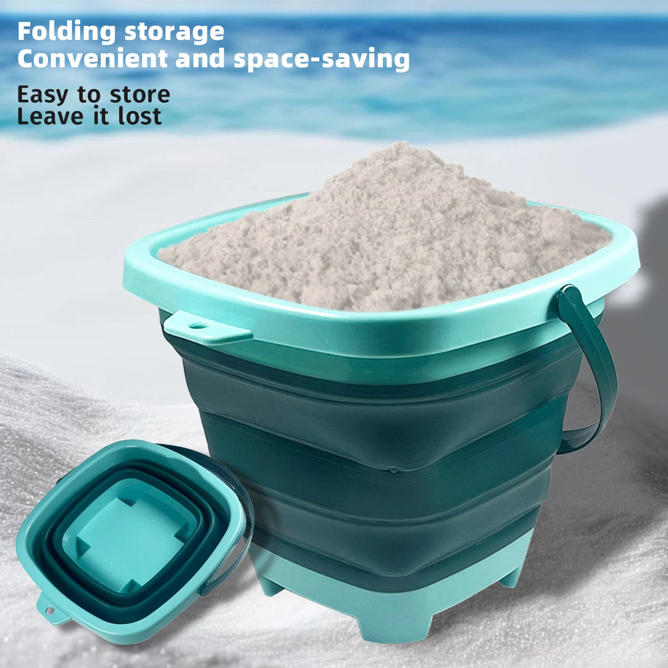 SZNL PackAway | Collapsible Silicone Beach Bucket
