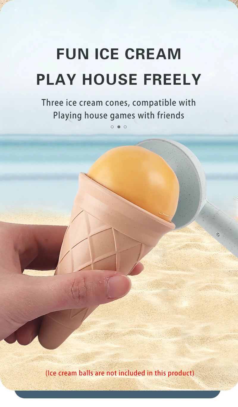 SZNL Sand Parlor | 9-Piece Ice Cream Beach Toy Set