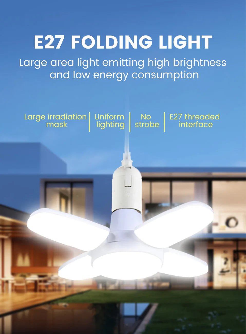 SZNL NovaBeam | Foldable 4-Panel LED Garage Light