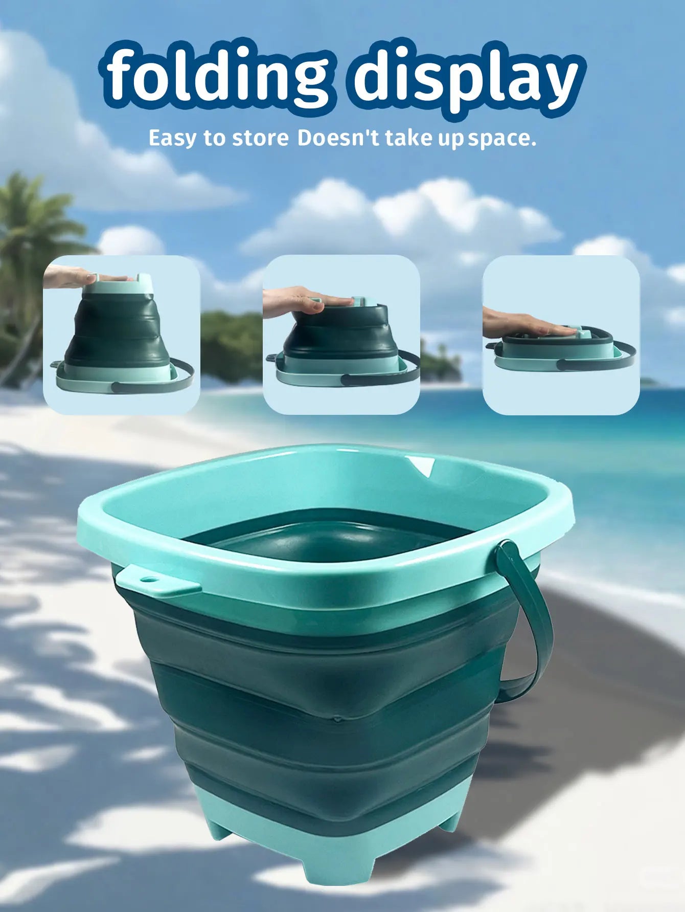 SZNL PackAway | Collapsible Silicone Beach Bucket