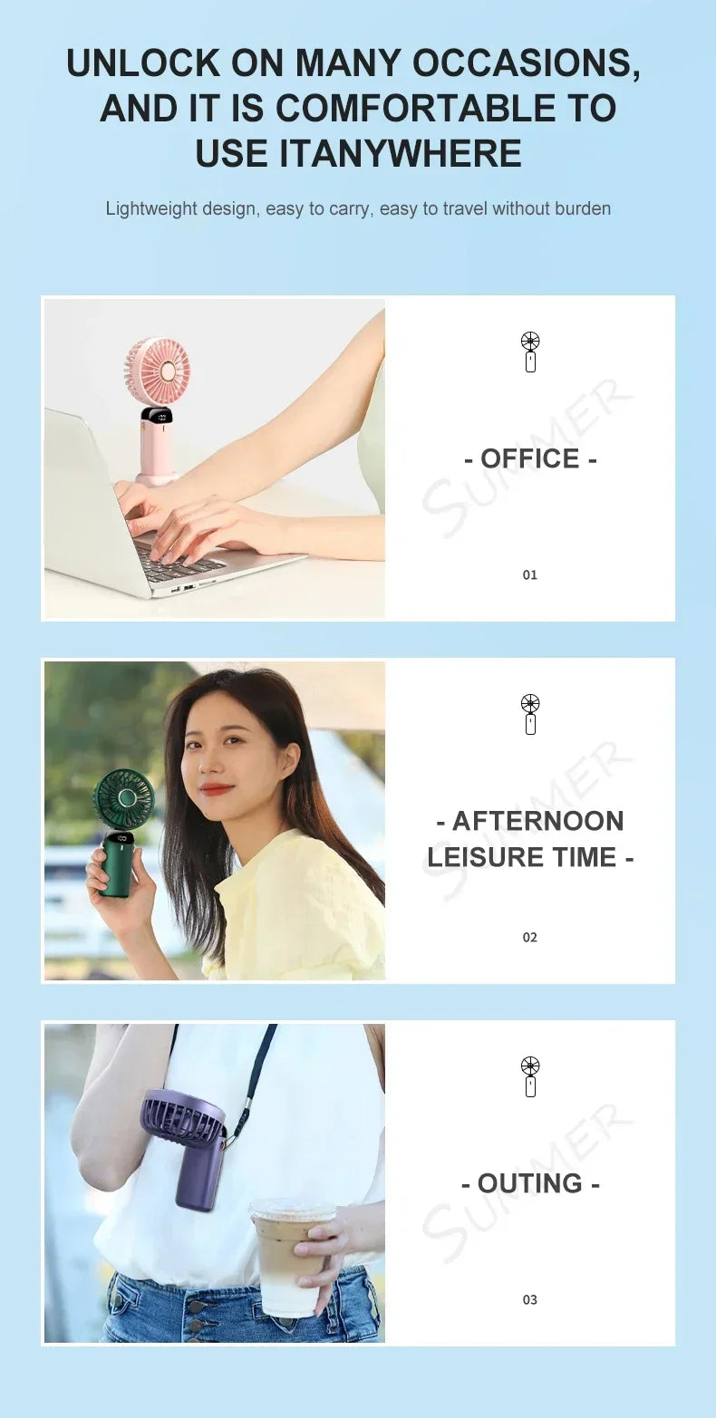 SZNL FlexBreeze 4-in-1 Pocket Fan
