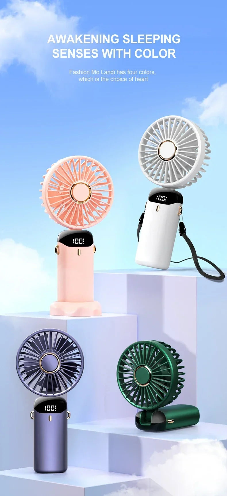 SZNL FlexBreeze 4-in-1 Pocket Fan
